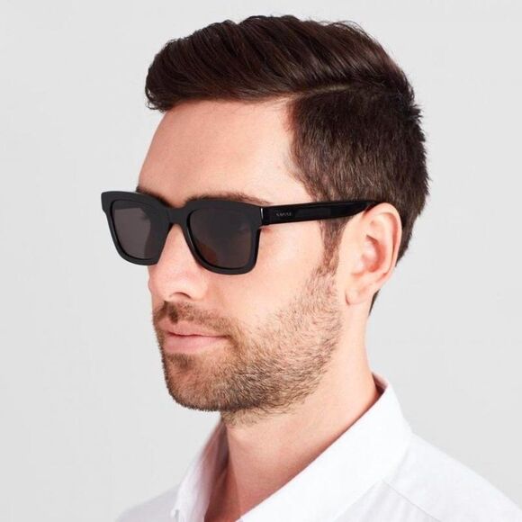 NEW GUCCI WEB GG0001SN 001 Black Smoke Square Men Sunglasses main image 6